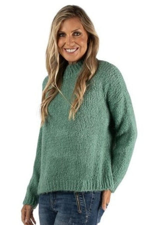 URBAN LUXURY Chunky Jumper - Sage Jumpers + Knitwear - Zabecca Living