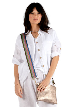 URBAN LUXURY Foiled Crossover Bag - Beige bag - Zabecca Living