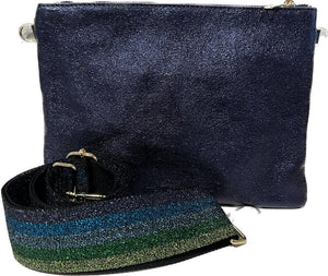 URBAN LUXURY Foiled Crossover Bag - Blue bag - Zabecca Living
