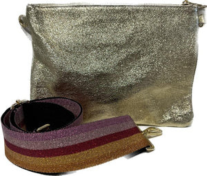 URBAN LUXURY Foiled Crossover Bag - Gold bag - Zabecca Living
