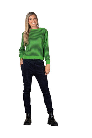 URBAN LUXURY Striped Sweater - Apple Jumpers + Knitwear - Zabecca Living