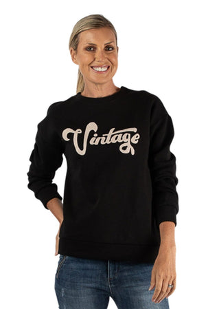URBAN LUXURY Vintage Sweat - Black / Beige SWEATER - Zabecca Living