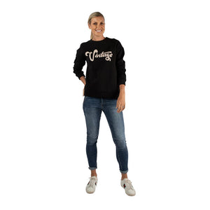 URBAN LUXURY Vintage Sweat - Black / Beige SWEATER - Zabecca Living