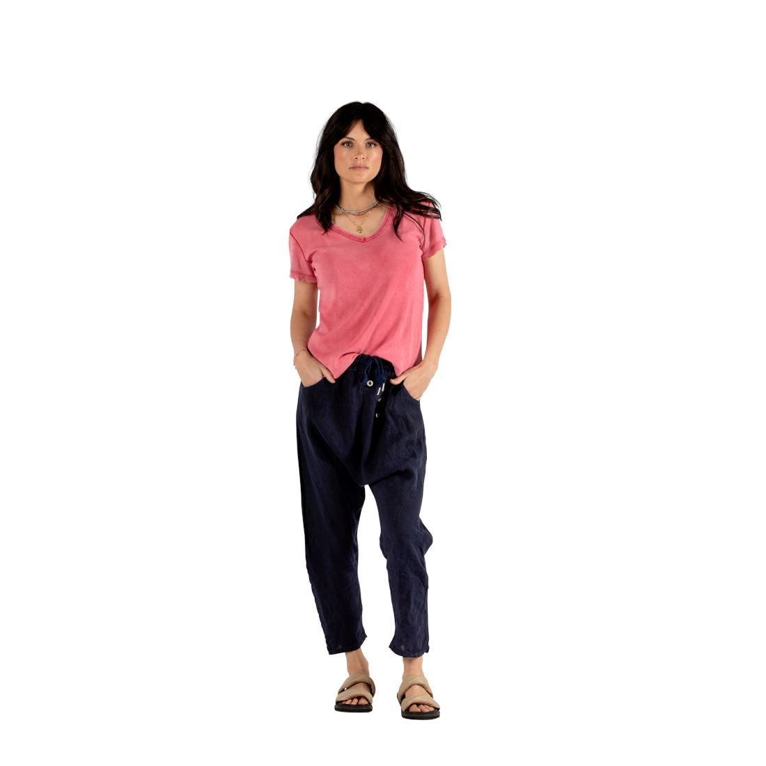 URBAN LUXURY Washed Tee - Watermelon Tee - Zabecca Living