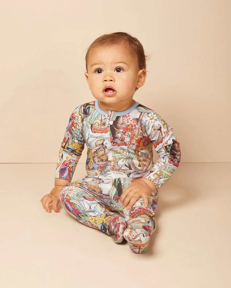 WALNUT May Gibbs Ziggy Zip Onesie - Storytime BABY CLOTHING - Zabecca Living