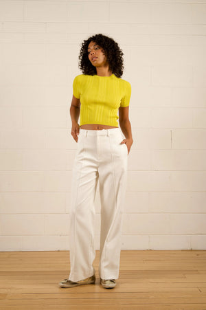 WE ARE THE OTHERS Bronte Trouser - Ivory Shimmer PANTS - Zabecca Living
