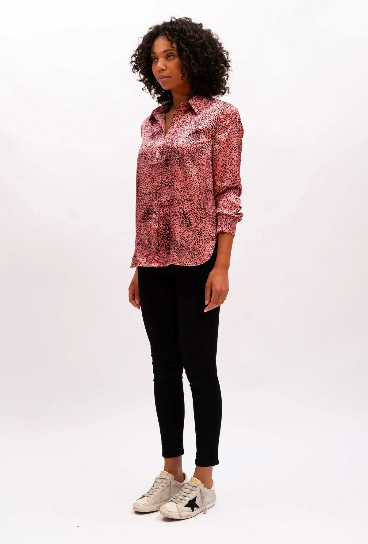 WE ARE THE OTHERS Carmen Shirt - Pink Leopard Shirts & Blouses - Zabecca Living