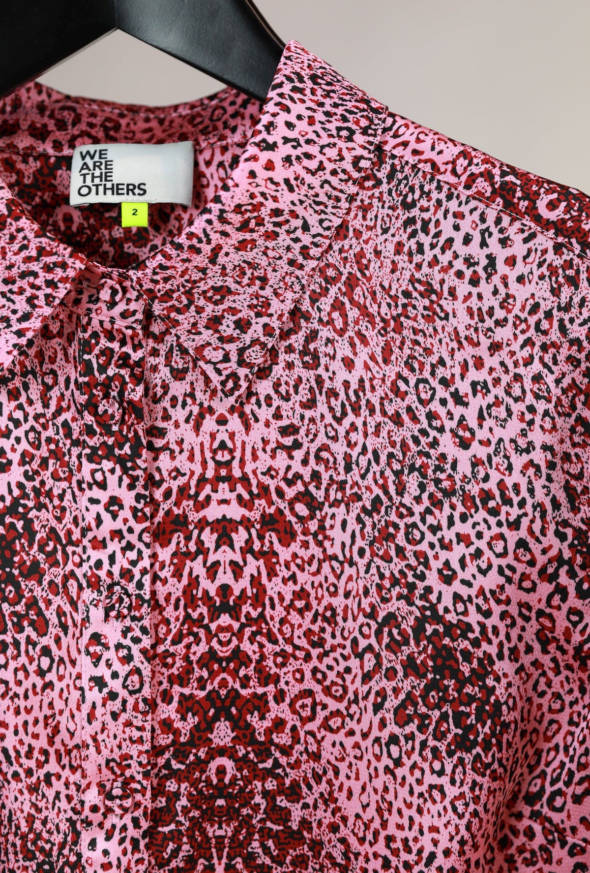 WE ARE THE OTHERS Carmen Shirt - Pink Leopard Shirts & Blouses - Zabecca Living