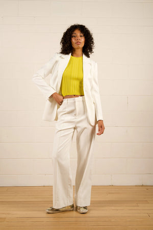 WE ARE THE OTHERS Jules Longline Blazer - Ivory Shimmer Jacket - Zabecca Living