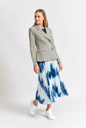WE ARE THE OTHERS The Check Fitted Blazer - Blue Check Jacket - Zabecca Living