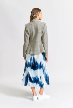 WE ARE THE OTHERS The Check Fitted Blazer - Blue Check Jacket - Zabecca Living