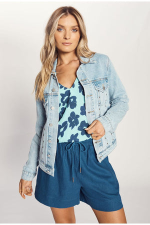 WE ARE THE OTHERS The Stud Denim Jacket - Light Blue Wash Jacket - Zabecca Living