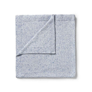 WILSON AND FRENCHY Knitted Blanket - Deep Blue Fleck BABY BLANKET - Zabecca Living