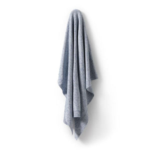 WILSON AND FRENCHY Knitted Blanket - Deep Blue Fleck BABY BLANKET - Zabecca Living