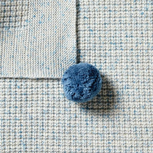 WILSON AND FRENCHY Knitted Fleck Blanket - Bluestone BABY BLANKET - Zabecca Living