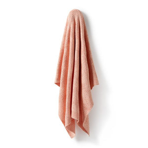 WILSON AND FRENCHY Knitted Jacquard Blanket - Silver Peony Fleck BABY BLANKET - Zabecca Living
