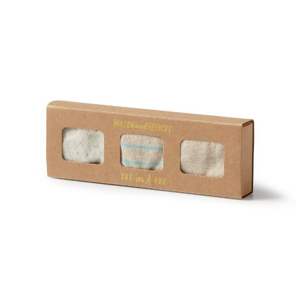 WILSON AND FRENCHY Organic 3 Pack Baby Socks - Shadow/Arctic/Mint BABY CLOTHING - Zabecca Living