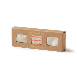 WILSON AND FRENCHY Organic 3 Pack Baby Socks - Silver Peony / Oatmeal / Coral BABY CLOTHING - Zabecca Living