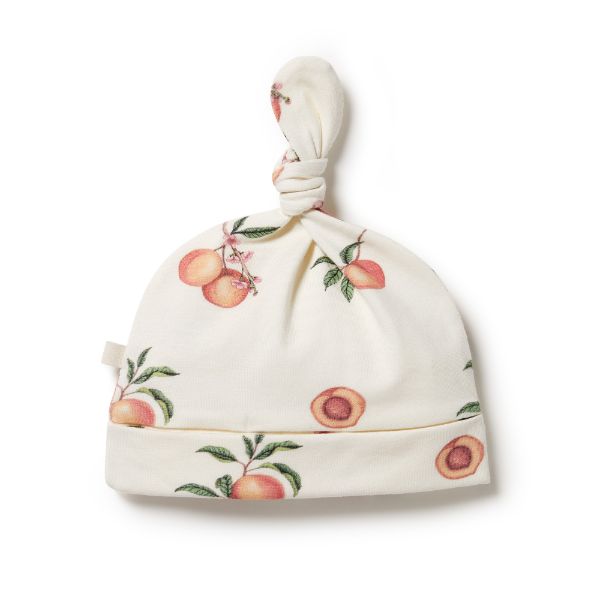 WILSON AND FRENCHY Organic Knot Hat - So Peachy Baby Hat - Zabecca Living