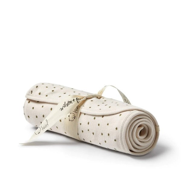WILSON AND FRENCHY Organic Rib Bunny Rug - Chasing The Moon BABY BLANKET - Zabecca Living
