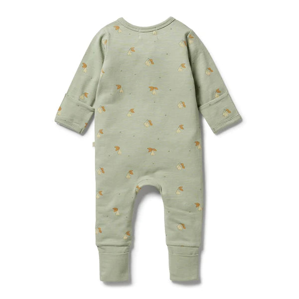 WILSON AND FRENCHY Organic Zipsuit With Feet - Perfect Pears BABY CLOTHING - Zabecca Living