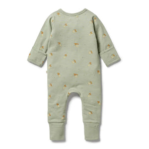WILSON AND FRENCHY Organic Zipsuit With Feet - Perfect Pears BABY CLOTHING - Zabecca Living