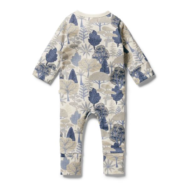 WILSON AND FRENCHY Organic Zipsuit with Feet - The Forest BABY CLOTHING - Zabecca Living