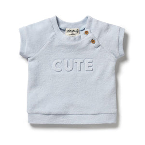 WILSON AND FRENCHY Terry Short Sleeve Sweat - Dawn BABY CLOTHING - Zabecca Living