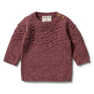WILSON & FRENCHY Bauble Jumper - Wild Ginger Fleck BABY CLOTHING - Zabecca Living