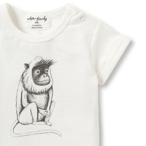 WILSON & FRENCHY Cheeky Monkey Rolled Cuff Tee BABY CLOTHING - Zabecca Living