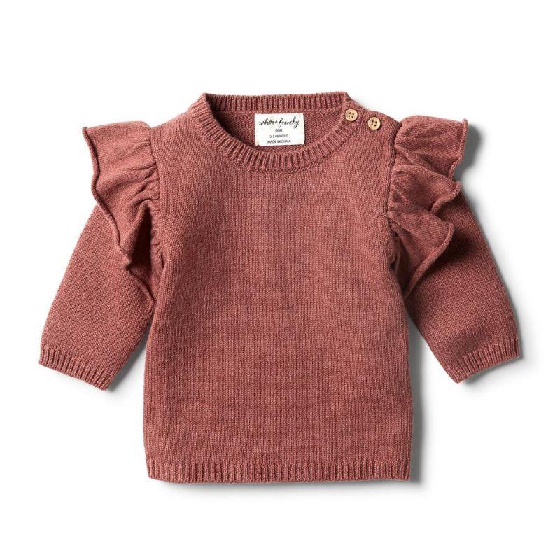 WILSON & FRENCHY Chilli Marle Knitted Ruffle Jumper BABY CLOTHING - Zabecca Living