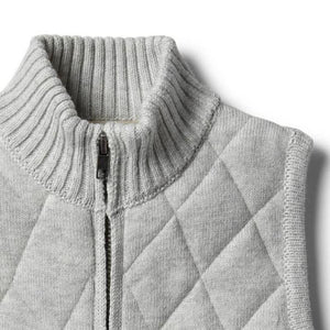 WILSON & FRENCHY Cloud Grey Knitted Vest BABY CLOTHING - Zabecca Living
