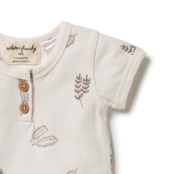 WILSON & FRENCHY Henley Bodysuit - Seedling BABY CLOTHING - Zabecca Living
