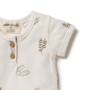 WILSON & FRENCHY Henley Bodysuit - Seedling BABY CLOTHING - Zabecca Living