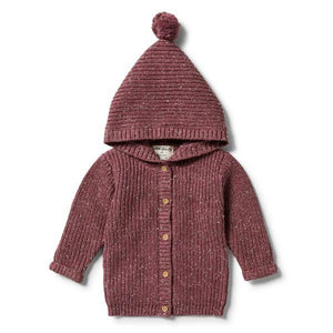 WILSON & FRENCHY Knitted Jacket - Wild Ginger Fleck BABY CLOTHING - Zabecca Living