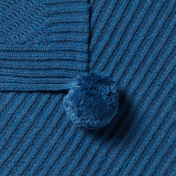 WILSON & FRENCHY Knitted Jacquard Blanket - Denim Fleck BABY BLANKET - Zabecca Living