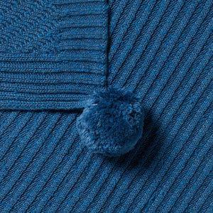 WILSON & FRENCHY Knitted Jacquard Blanket - Denim Fleck BABY BLANKET - Zabecca Living
