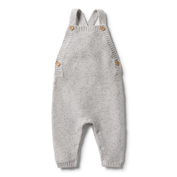 WILSON & FRENCHY Knitted Overalls - Grey Fleck BABY CLOTHING - Zabecca Living