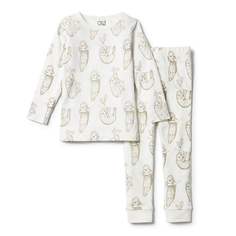 WILSON & FRENCHY Organic Baby Sloth Pyjama Set Kids Pyjamas - Zabecca Living