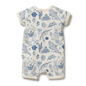 WILSON & FRENCHY Organic Boyleg Zipsuit - 7 Seas BABY CLOTHING - Zabecca Living