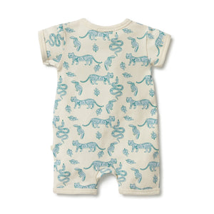 WILSON & FRENCHY Organic Boyleg Zipsuit - Hello Jungle BABY CLOTHING - Zabecca Living