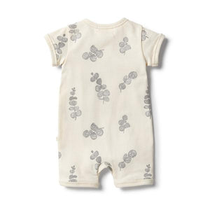 WILSON & FRENCHY Organic Boyleg Zipsuit - Little Eucalyptus BABY CLOTHING - Zabecca Living