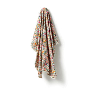WILSON & FRENCHY Organic Bunny Rug - Birdy Floral BABY BLANKET - Zabecca Living