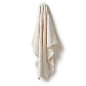 WILSON & FRENCHY Organic Bunny Rug - Floating Dandelions BABY BLANKET - Zabecca Living