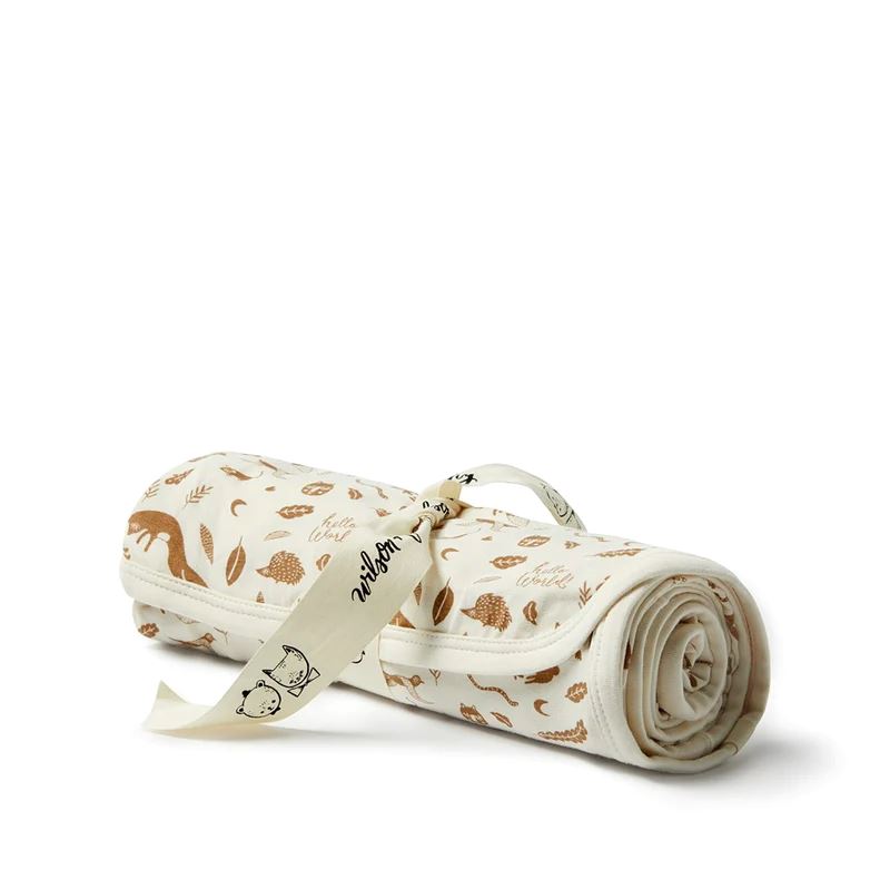 WILSON & FRENCHY Organic Bunny Rug - Hello World BABY BLANKET - Zabecca Living