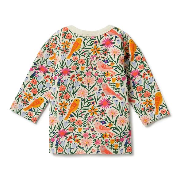 WILSON & FRENCHY Organic Envelope Top - Birdy Floral BABY CLOTHING - Zabecca Living