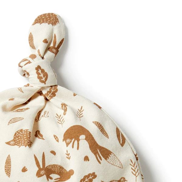 WILSON & FRENCHY Organic Knot Hat - Hello World Baby Hat - Zabecca Living