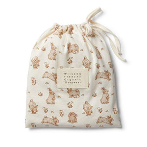 WILSON & FRENCHY Organic Little Hop Long Sleeve Pyjama Set Kids Pyjamas - Zabecca Living