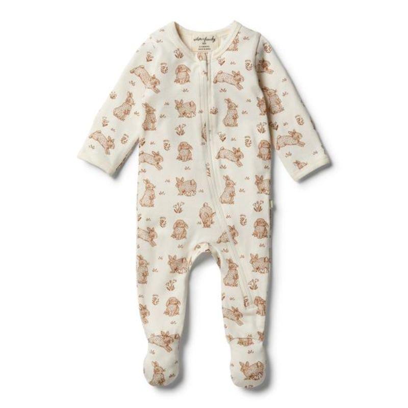 WILSON & FRENCHY Organic Little Hop Zipsuit BABY CLOTHING - Zabecca Living