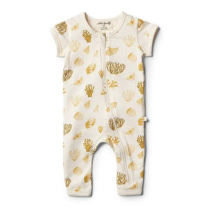WILSON & FRENCHY Organic Little Shell Zipsuit BABY CLOTHING - Zabecca Living